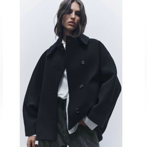 ZARA CROPPED WOOL COAT